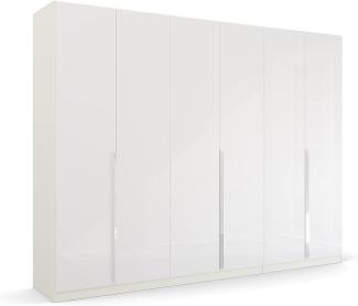 Kleiderschrank Drehtürenschrank Glamour | 6-türig | weiß Hochglanz / alpinweiß | 271x210