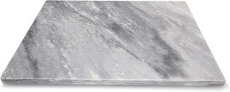 Marmor-Schneidebrett 40x30 cm weiß-grau Tisch-Untersetzer Servierplatte Unterlage