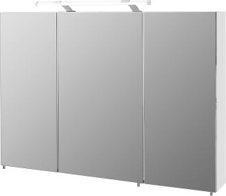 Schildmeyer Spiegelschrank 124889, Melaminharzbeschichtete Spanplatte, weiß, 100 x 16 x 75 cm