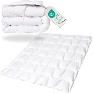 SEI Design Microfaserbettdecke SWAN De Luxe Winter 155x220 cm, Füllung: 100% Polyester Mikrofaser, Bezug: 100% Baumwolle, Vegane Alternative zu Daunen