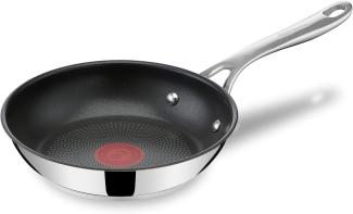 Jamie Oliver by Tefal Cook's Direct On Bratpfanne 20 cm, Antihaft, Induktionstauglich, Backofenfest, Edelstahl, Genieteter Griff, E3040244