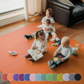 Krabbelunterlage SanoSoft XXL \"made in Germany\" - Öko-Tex 100 240x480 cm Orange