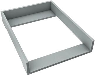 regalik Wickelaufsatz für Hemnes von IKEA, Wickeltischaufsatz für 50 cm Kommoden, Abnehmbar Wickelkommode aufsatz, Gerade Frontplatten, Ash, 1 mm ABS-Material, 72cm x 54cm