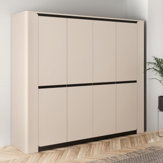 Kleiderschrank Venedig / Vodol, Holzwerkstoff, Beige, 240 x 214 x 63 cm