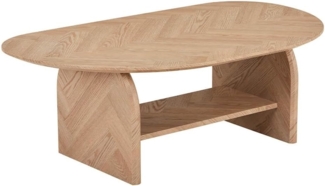 HOME DELUXE Couchtisch Oval LIARA Fishbone Oak LIARA