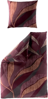 Traumschlaf Mako-Satin Bettwäsche Alkmaar rubin|155x220 cm + 80x80 cmTraumschlaf Mako-Satin Bettwäsche Alkmaar rubin