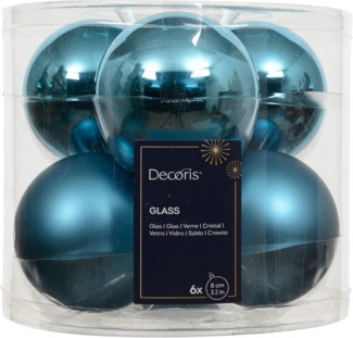 Weihnachtskugel-Box FOLKLOROBLAU D 8 cm blau