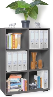 Ordnerregal - Bücherregal - Regal Grau [Viel Platz für Ihre Unterlagen] - Aufbewahrungsregal - Büro Möbel - ca. B80,2cm x H109,5cm x T35cm | Aktenregal