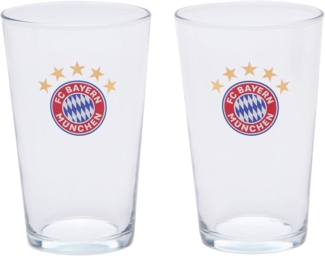 FC Bayern München Gläser-Set FC Bayern München Fanglas 2er Set I Fußball, Glas