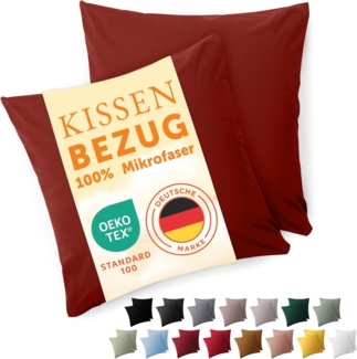 Blumtal Kissenbezüge aus gebürstetem Mikrofaser-Gewebe, (2 Stück), mit Reißverschluss oder Verschlusslasche