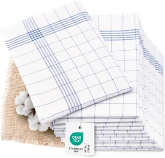 ZOLLNER Geschirrtuch, (12-tlg), 50x70 cm, 50% Baumwolle, 50% Leinen, vom Hotelwäschespezialisten