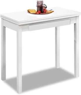 ASTIMESA MLBBL Küchentisch, Metall, Weiß, 80x40 cm