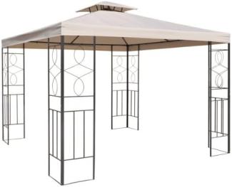 Pavillon mit beigem Dach und Dachlüftung
