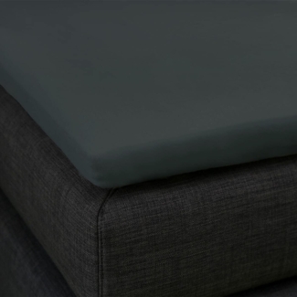 Formesse Spannbetttuch Bella Gracia La Piccola | Für Boxpring Topper 100x210-220 cm anthrazit (0213)