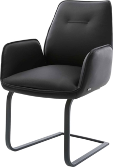 Freischwinger Zoa-Flex Echt-Leder Schwarz Freischwinger flach Schwarz Taschenfederkern