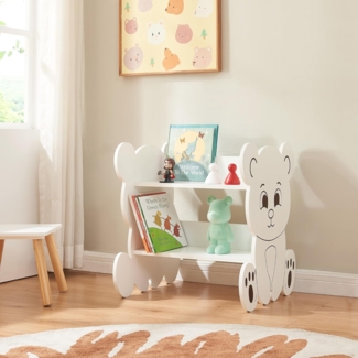 en.casa Kinder-Standregal Tårnby in Bärenform