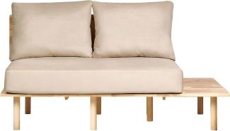 2-Sitzer Sofa Stoff mit Ablage Beige SALO