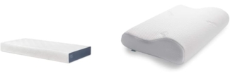 TEMPUR Ease by Roll-Matratze 90x200 cm, Weiß & Original Schlafkissen, ergonomisches Nackenstützkissen für Seiten- und Rückenschläfer, Memory Foam, Weiß, S (31 x 50 x 8 cm)