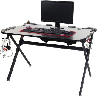 Schreibtisch HWC-F11, Computertisch Jugend-Schreibtisch, Gaming 120x75cm MVG schwarz