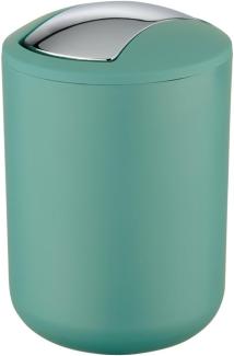 Wenko 'Brasil S' Kosmetikeimer mit Schwingdeckel, Kunststoff (BPA-frei), Ø 14x21 cm, 2 Liter, Grün
