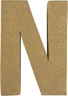 Pappmaché Buchstabe NFSC Recycled 100%, 15x10,5x3cm