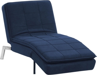 Beliani 'LOIRET' Chaiselongue verstellbar, Polyester, Marineblau