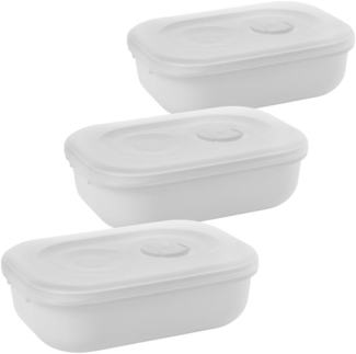 Centi Mikrowellenbehälter Mikrowellengeschirr mit Ventil und Griff 3er-Set, Kunststoff, (3er-Set)