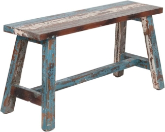 Sitzbank RANCH Antik-Multicolor Mahagoni ca. L90cm Massivholz Holzbank Flurbank