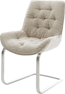 Freischwinger Taimi-Flex Webstoff Soft Beige Freischwinger flach Edelstahl