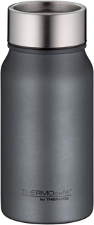 THERMOcafé by THERMOS TC DRINKING MUG grey mat 0,35l, Thermobecher Edelstahl, Isolierbecher, Kaffeebecher to go, auslaufsicher, 8 Stunden heiß 16 Stunden kalt, spülmaschinenfest, BPA-frei