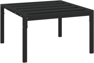 vidaXL Garten-Couchtisch Schwarz 60x60x35 cm Stahl 362726