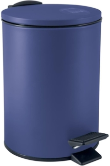 Spirella Kosmetikeimer 3 Liter Edelstahl mit Absenkautomatik und Inneneimer "Adelar" Badezimmer Mülleimer Softclose Abfalleimer dunkelblau