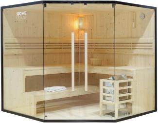 Home Deluxe 'Shadow - XL' Traditionelle Sauna für 6 Personen, inkl. Ofen, Holz natur, 190 x 200 x 200 cm