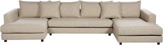 Ecksofa LILVIKEN Beige Stoff