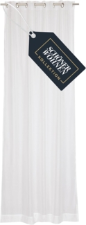SCHÖNER WOHNEN-Kollektion Vorhang SOLID Transparenter Ösenvorhang (1 St), Öse, Polyester, 140x250 cm in Creme