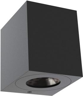 Außenwandleuchte, 2 LEDs/230V/5W, 500 lm, 2700K, CANTO KUBI, schwarz schwarz