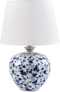 Tischlampe SILVES Porzellan Weiß Blau