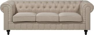 3-Sitzer Sofa Polsterbezug beige CHESTERFIELD groß