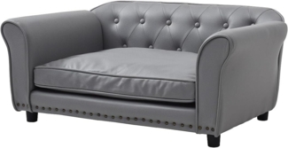Vente-unique - Tiersofa - 94 x 65 x 42 cm - Kunstleder - Grau - GALIAMA