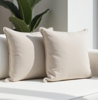 DYNMC you Sofakissen mit Füllung und Bezug - 2er Set mit Viel Füllung, Rückenkissen mit Baumwoll-Bezug - Bequeme Dekokissen