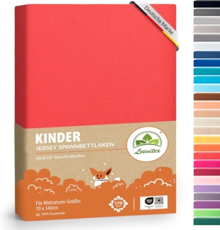 leevitex® Spannbettlaken Spannbettlaken Kinder Spannbettlaken Premium 170 g/m², Gummizug: Rundumgummizug, (1 Stück), schwer & blickdicht, 100% Baumwolle, 70x140 cm