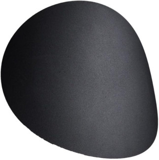 Wandleuchte, Schwarz, Stahl, Rund, H 29 cm