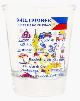 Philippines Landmarks and Icons Collage Shot Glass by World By Shotglass