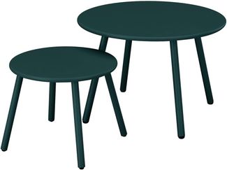 Vente-unique - MIRMANDE Gartensitzgruppe Metall Grün - B 60 cm x H 34 cm x L 60 cm