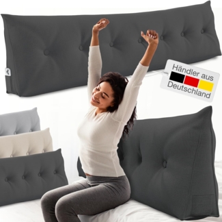 Bett- und Rückenstützkissen >Anthrazit< 200cm