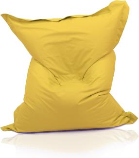 Kinzler S-10026/06 XXL Riesensitzsack, 140x180 cm, Sitzsack Outdoor Indoor, in vielen verschiedenen Farben, mit Innensack, gelb