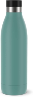 Emsa 'Bludrop' Color Trinkflasche mit Quick-Press Verschluss, Edelstahl Petrol, 0,7l