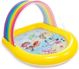 Aufblasbares Planschbecken für Kinder REGENBOGEN, mit Dusche, INTEX