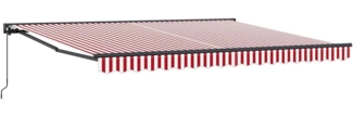 vidaXL Einziehbare Markise Rot und Weiß 400 x 300 cm 3330557