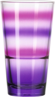 Leonardo Trinkglas EVENT, Wasserglas, Becher, Glas, Lila gestreift, 240 ml, 012280